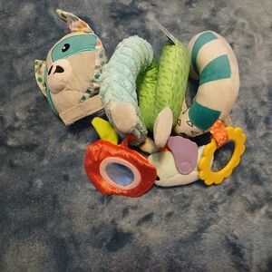 Infantino Green and Blue Plush Baby Toy